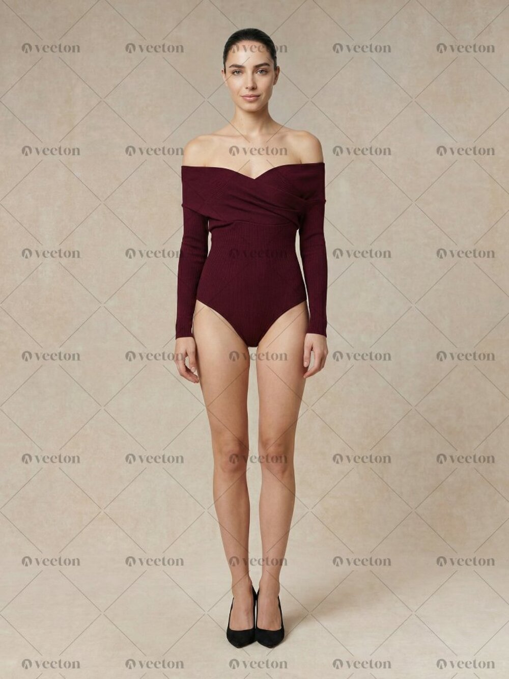 108. LAST FOUR Skylar + Madison Off The Shoulder Sweater - Red
